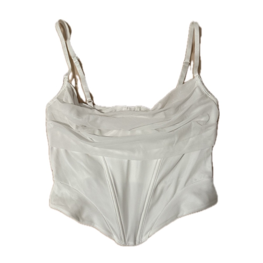 White Cowlneck Corset
